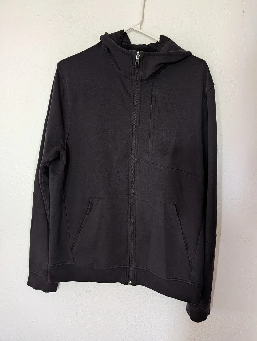 Lululemon City Sweat Full Zip Hoodie Mens Large Black Athletic Training Jacket